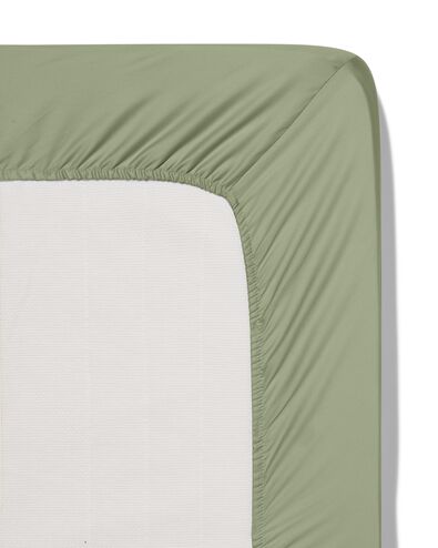 topper hoeslaken zacht katoen 160x200 groen - 5180084 - HEMA