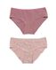 dames hipsters stretch katoen - 2 stuks roze XL - 19660938 - HEMA