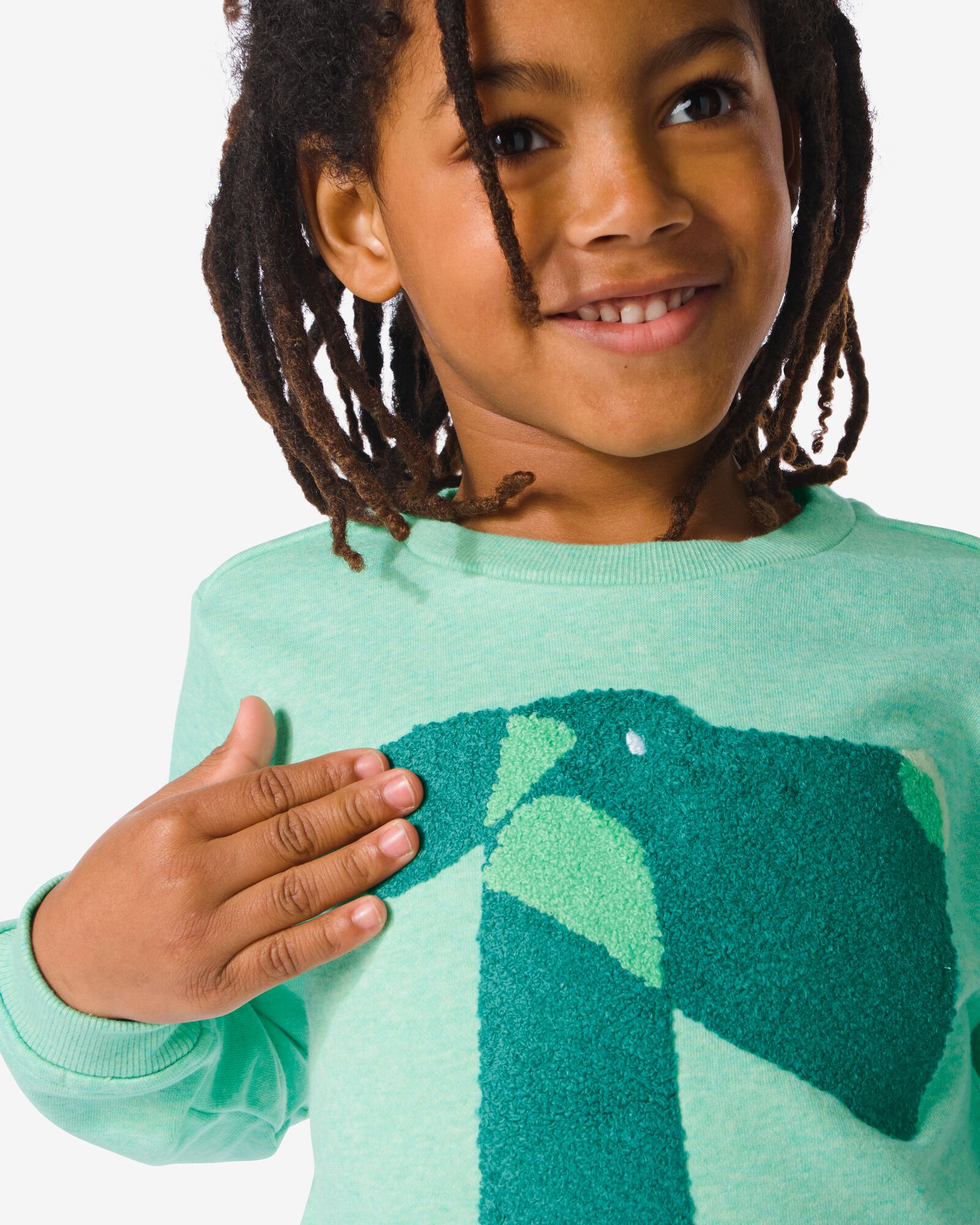 kindersweater met badstof hond groen groen - 30778523GREEN - HEMA