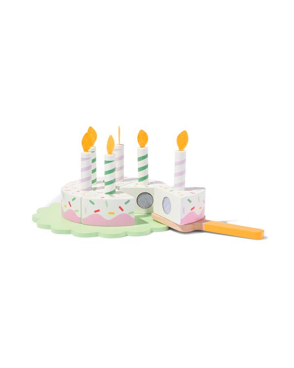 houten taart Ø 8 cm - 14-delig - 15190292 - HEMA