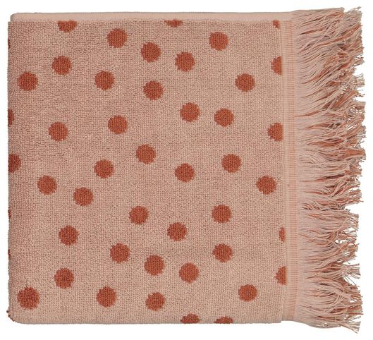 handdoek - 50 x 100 - zware kwaliteit - bruin gestipt - 5210122 - HEMA