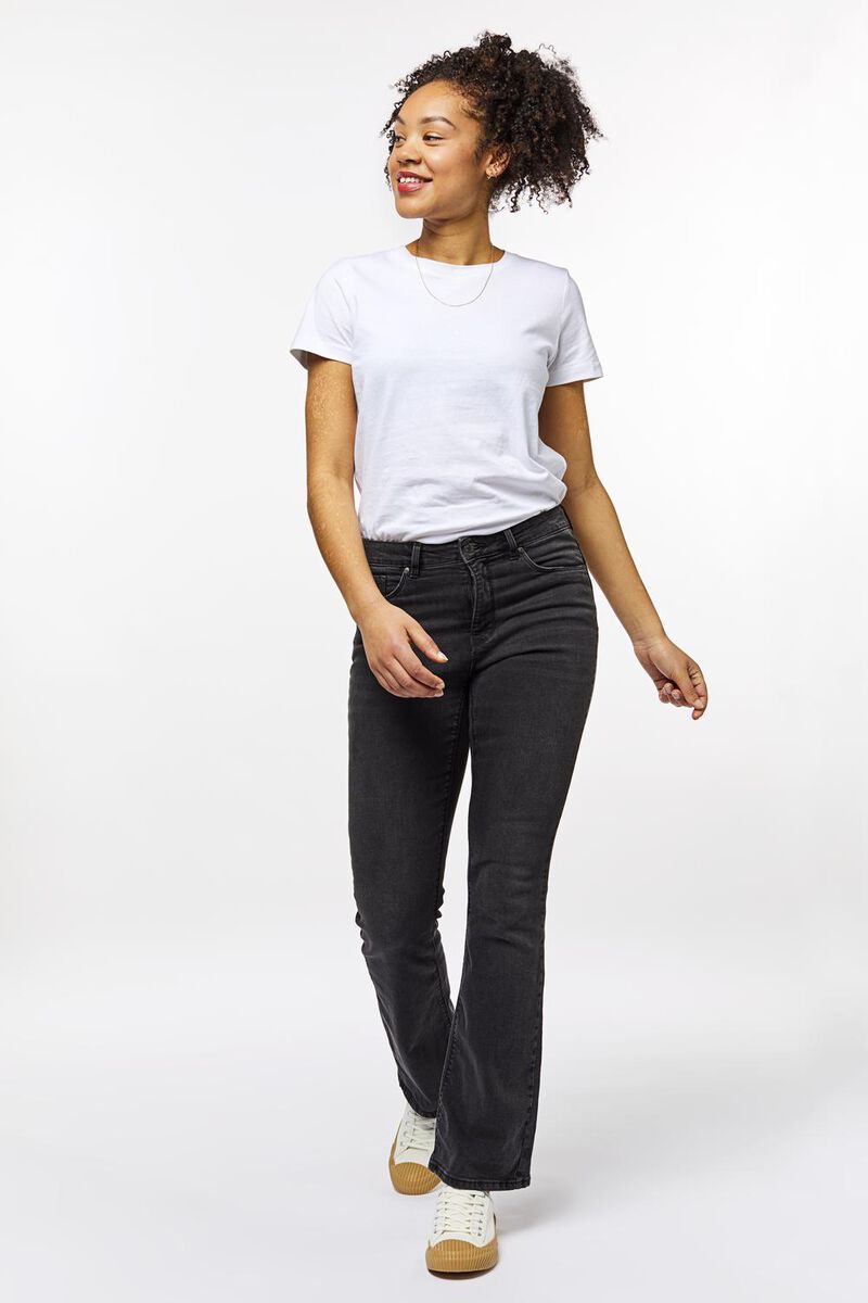 dames jeans bootcut shaping fit zwart zwart - 1000026677 - HEMA