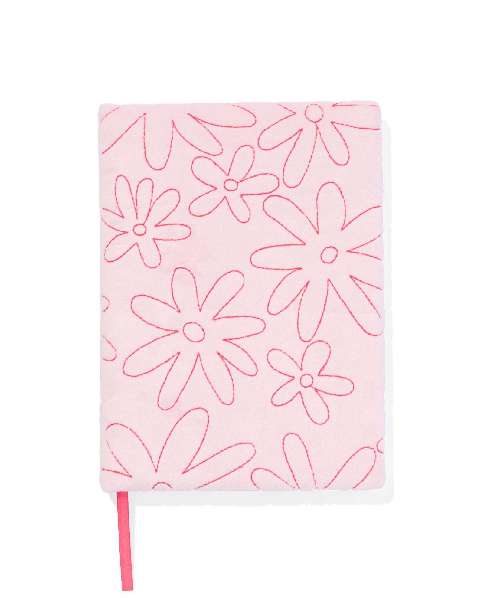 notitieboek A5 pluche bloem  - 14511025 - HEMA