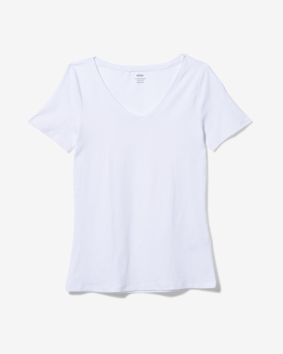 dames t-shirt wit S - 36301761 - HEMA
