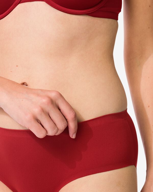 dameshipster second skin micro donkerrood - 19641333DARKRED - HEMA