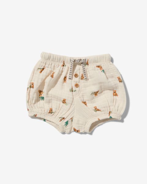newborn shorts mousseline tijgers ecru ecru - 1000031524 - HEMA
