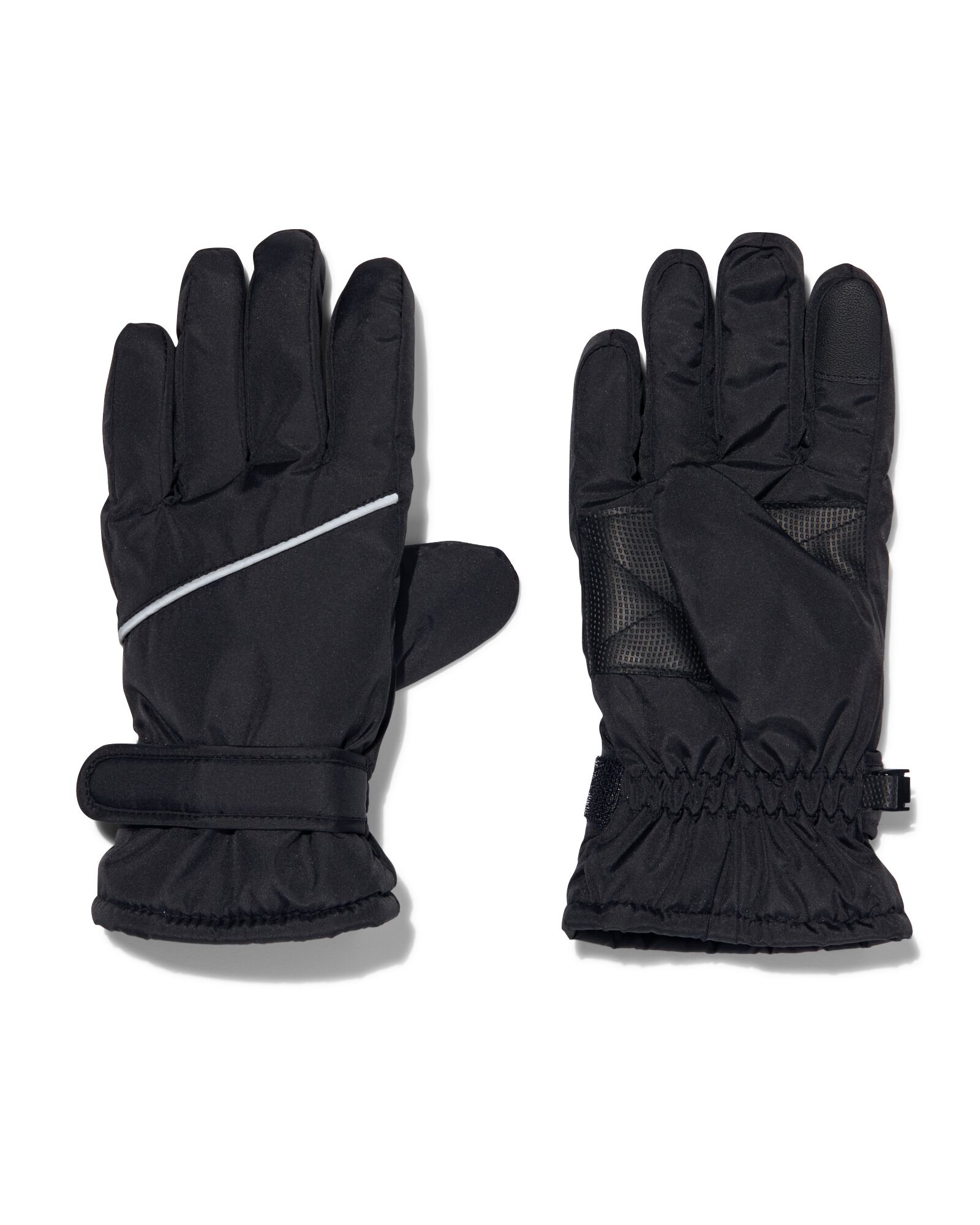 kinder handschoenen waterafstotend met touchscreen zwart 134/140 - 16711633 - HEMA