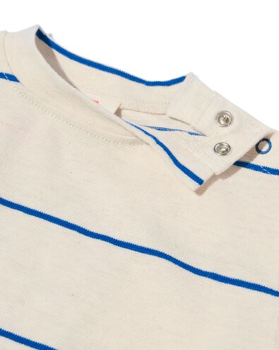 baby shirt strepen  kobaltblauw 62 - 33197041 - HEMA