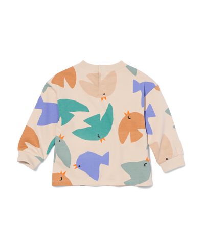 baby T-shirt vogels ecru ecru - 33126670ECRU - HEMA