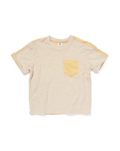 kinder t-shirt badstof  geel 110/116 - 30782683 - HEMA