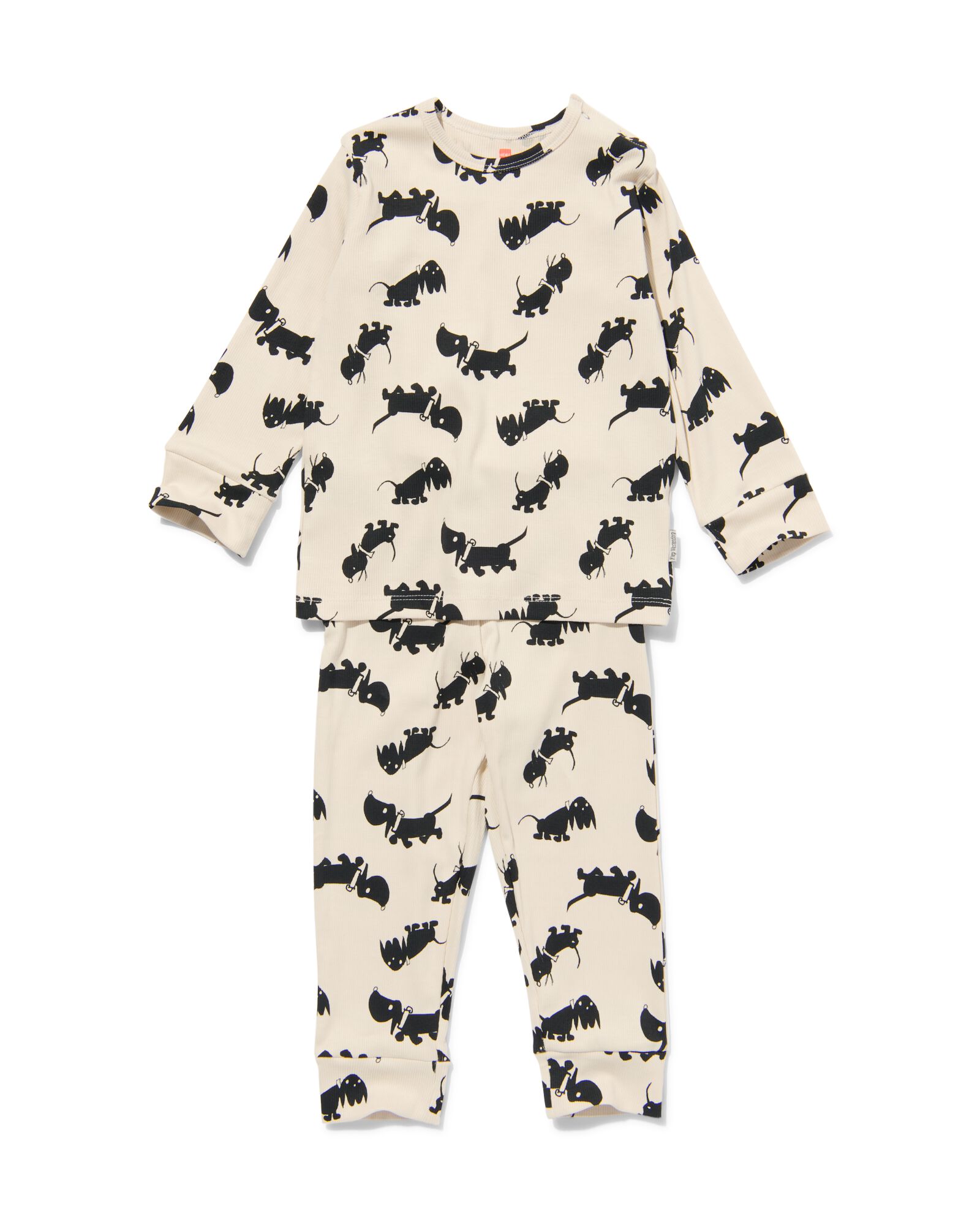 baby pyjama rib katoen/stretch Takkie wit wit - 1000028772 - HEMA