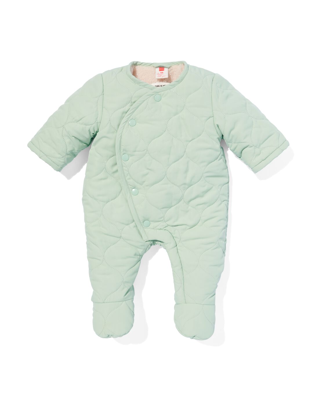 newborn padded jumpsuit groen