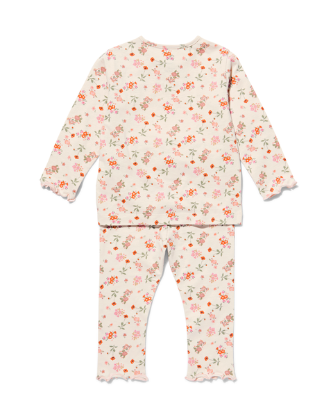baby pyjama katoen bloemen groen groen - 1000030058 - HEMA