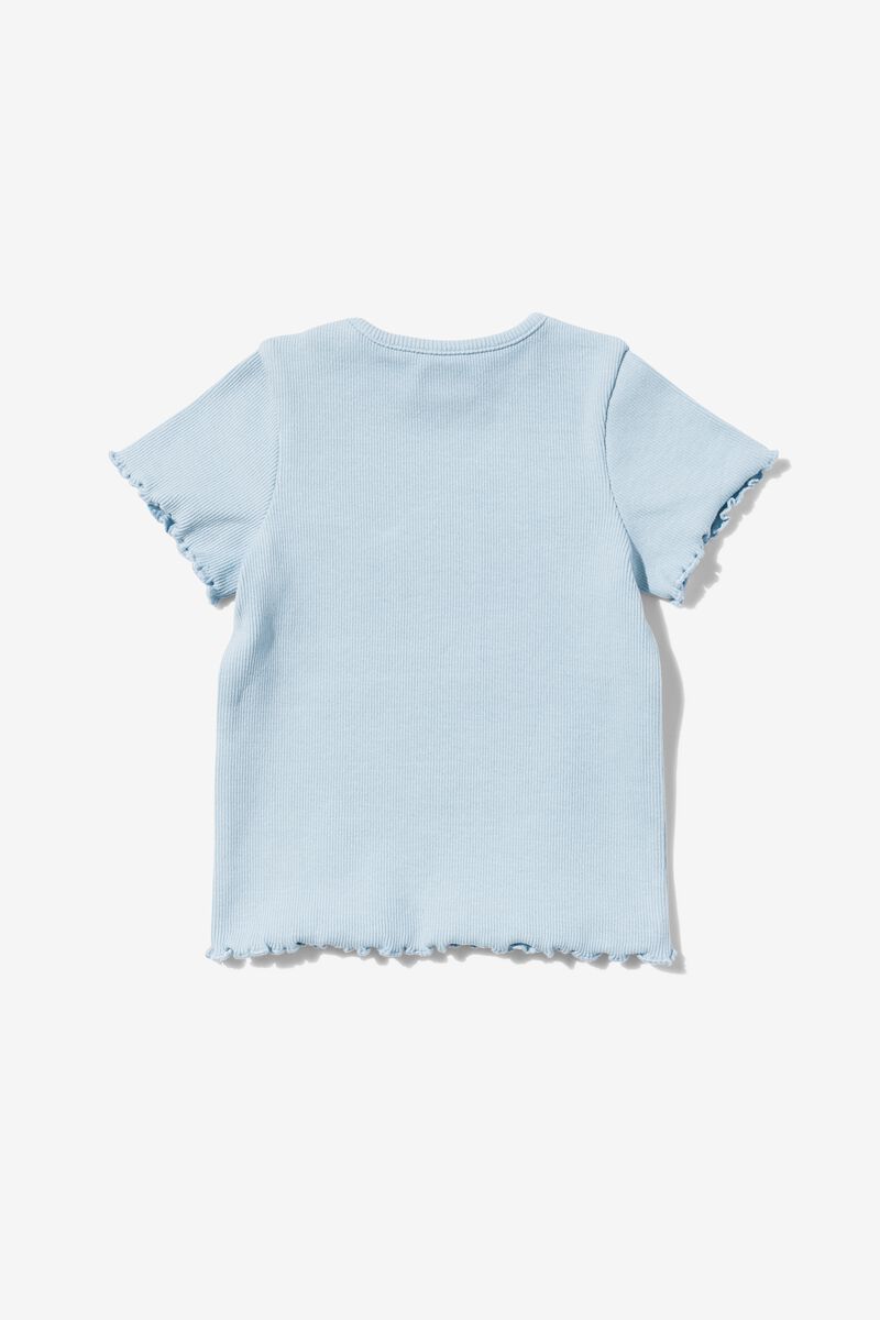 baby t-shirts rib - 2 stuks lichtblauw 98 - 33048537 - HEMA