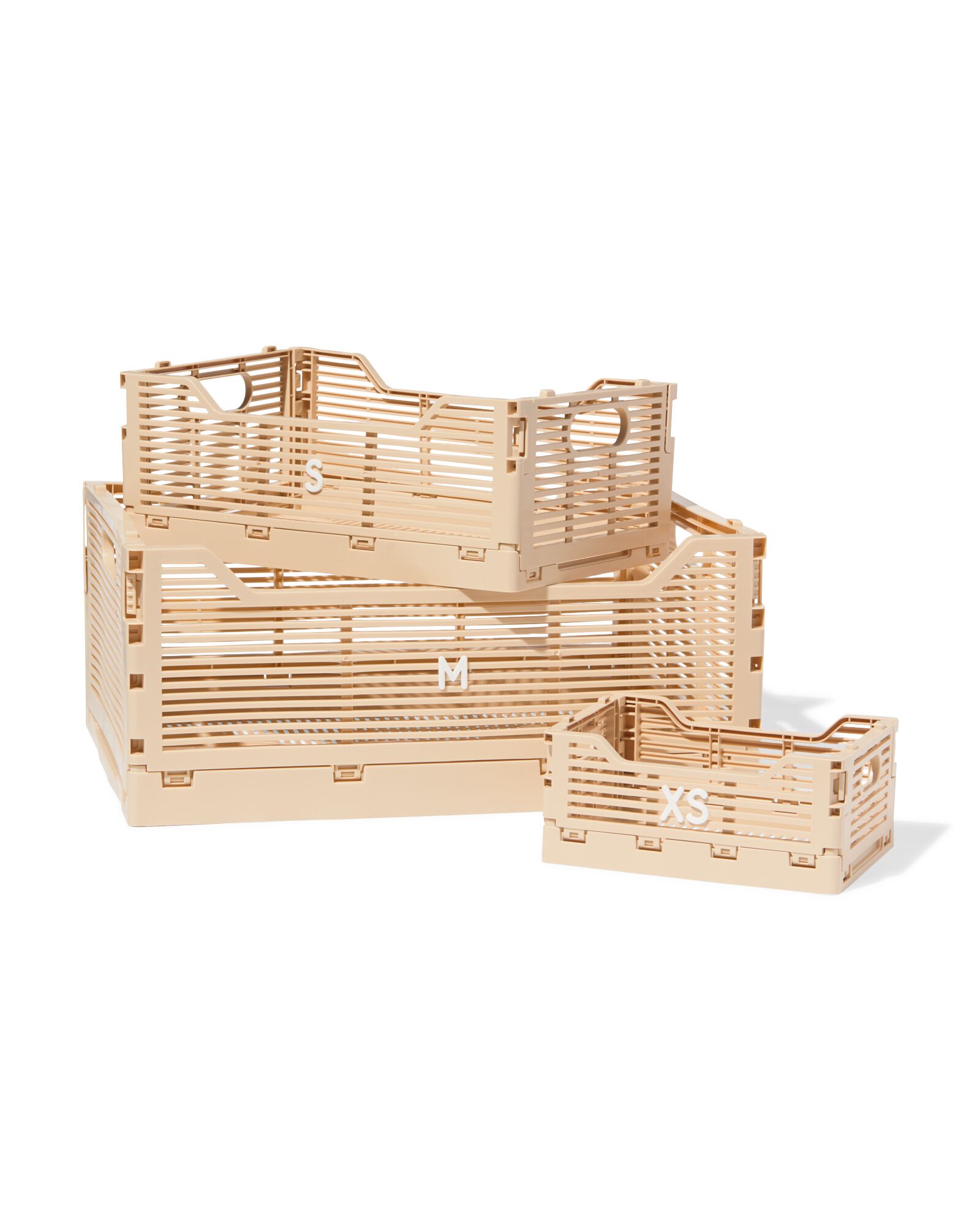klapkrat letterbord recycled S beige beige S  20 x 30 x 11,5 - 39800026 - HEMA