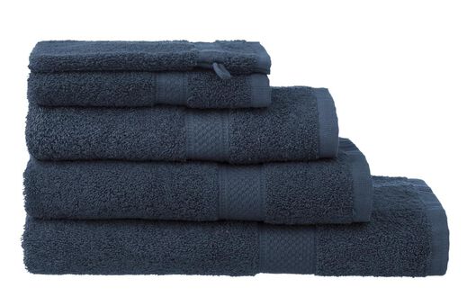 handdoek - 50 x 100 cm - zware kwaliteit - denim uni denim handdoek 50 x 100 - 5240180 - HEMA