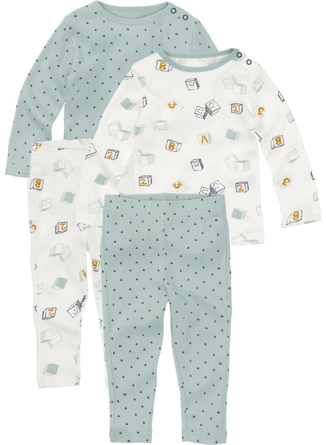 2-pak Baby Pyjama's Grijs