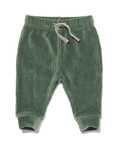 baby broek rib velours groen groen - 33182040GREEN - HEMA