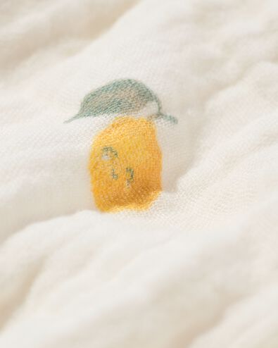 newborn pofbroekje mousseline citroenen ecru 74 - 33400525 - HEMA
