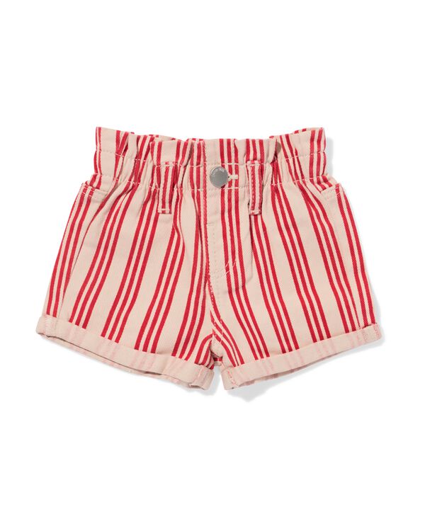 baby korte broek strepen rood rood - 33008070RED - HEMA