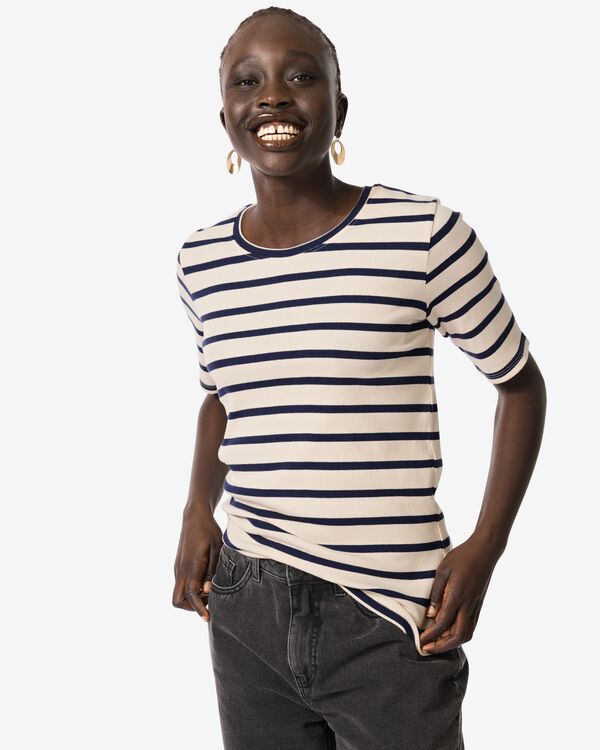 damesshirt Clara gebroken wit gebroken wit - 36269580OFFWHITE - HEMA