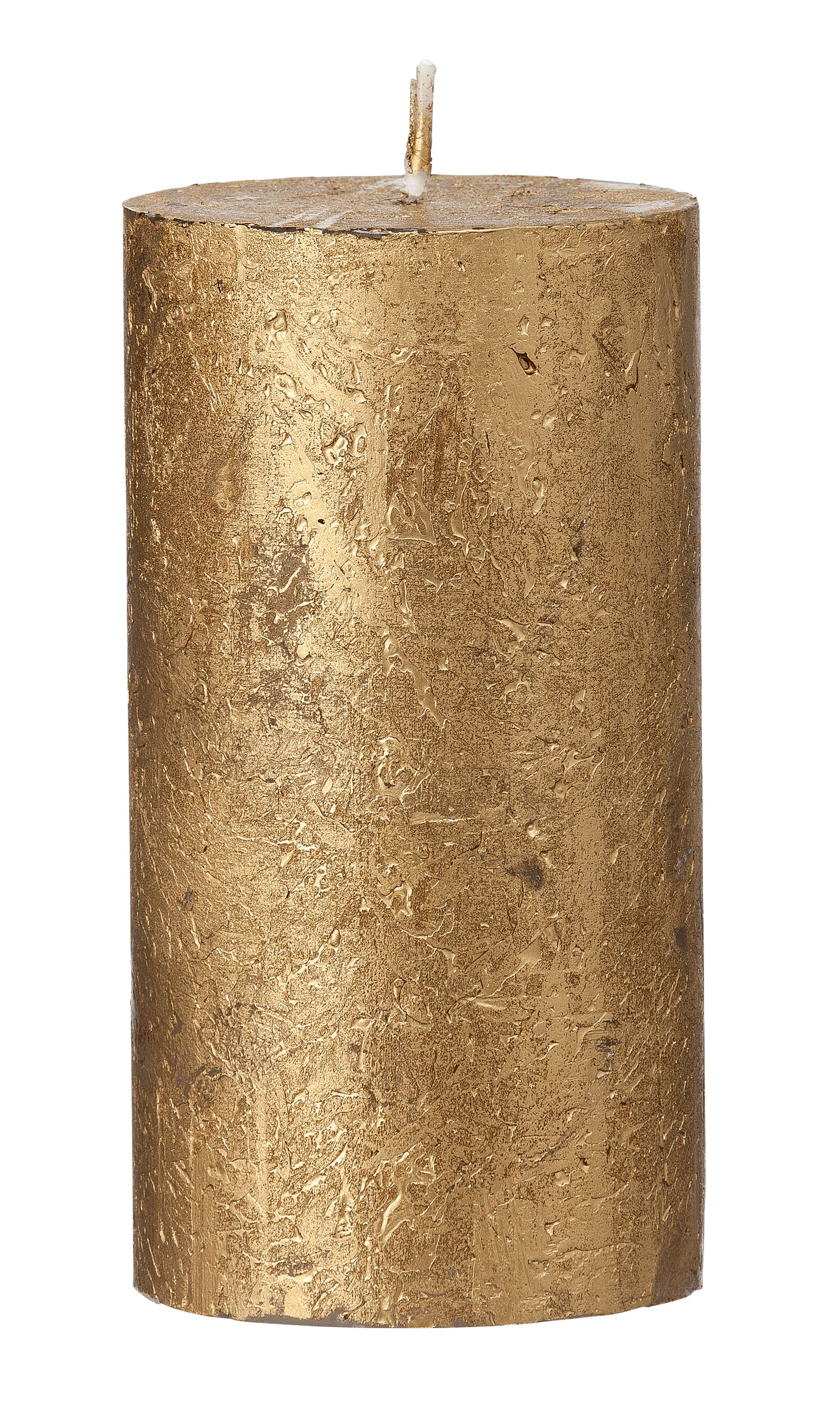 rustieke kaars - 7 x 13 cm - goud goud 7 x 13 - 13503216 - HEMA