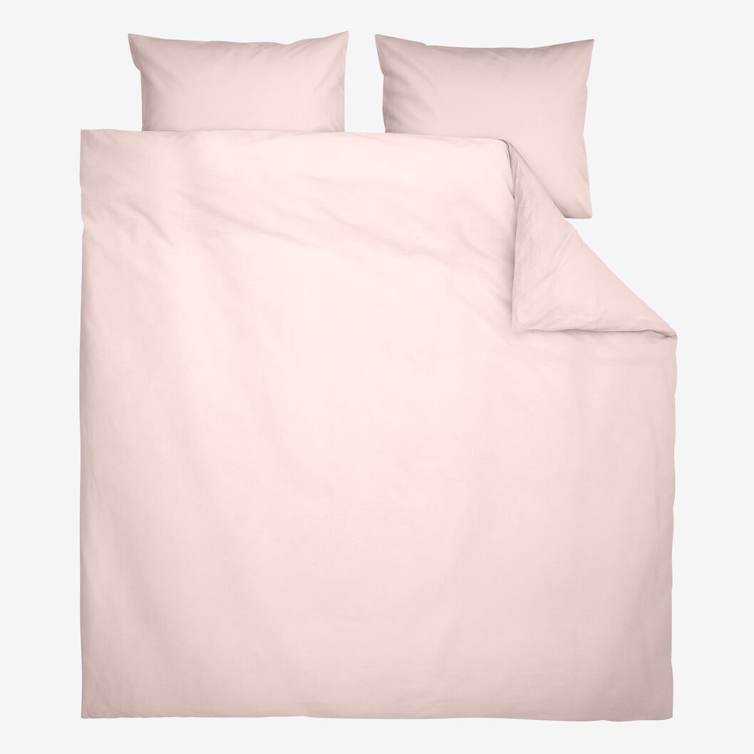 comfort Gezamenlijk Ontdek dekbedovertrek - zacht katoen - uni roze - HEMA