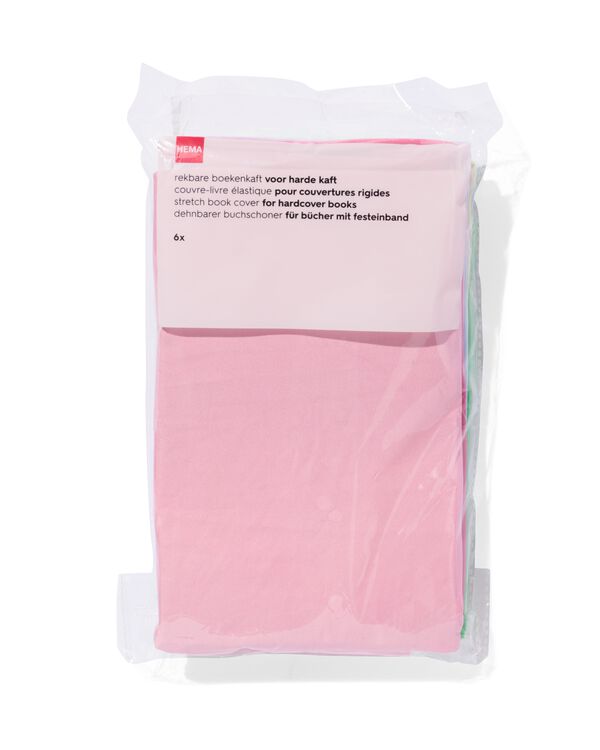 rekbare boekenkaft regenboog - 6 stuks - 14594455 - HEMA