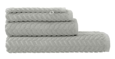handdoeken - zware kwaliteit - zigzag lichtgrijs - 1000015146 - HEMA