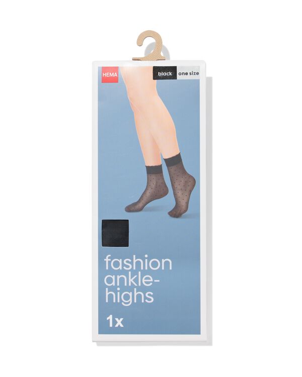 fashion pantysokken stippen zwart zwart - 4022780BLACK - HEMA