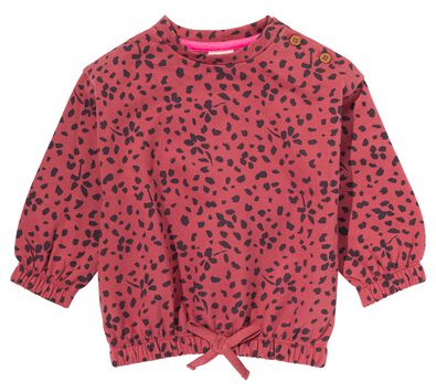 baby sweater met bloemen roze - 1000028588 - HEMA