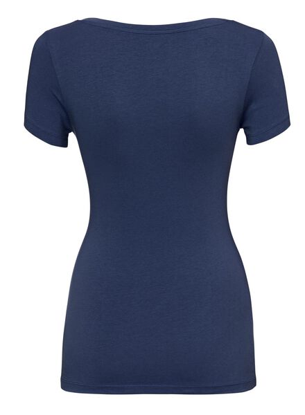 dames t-shirt donkerblauw - 1000005151 - HEMA