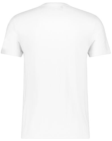 heren t-shirt regular fit o-hals - 2 stuks wit M - 34277024 - HEMA