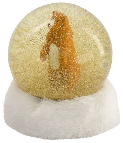 sneeuwbol glas met beer Ø10cm - 61160048 - HEMA
