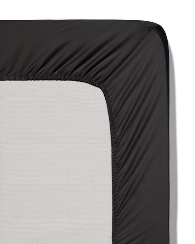 hoeslaken satijn 90x220 donkergrijs - 5180130 - HEMA