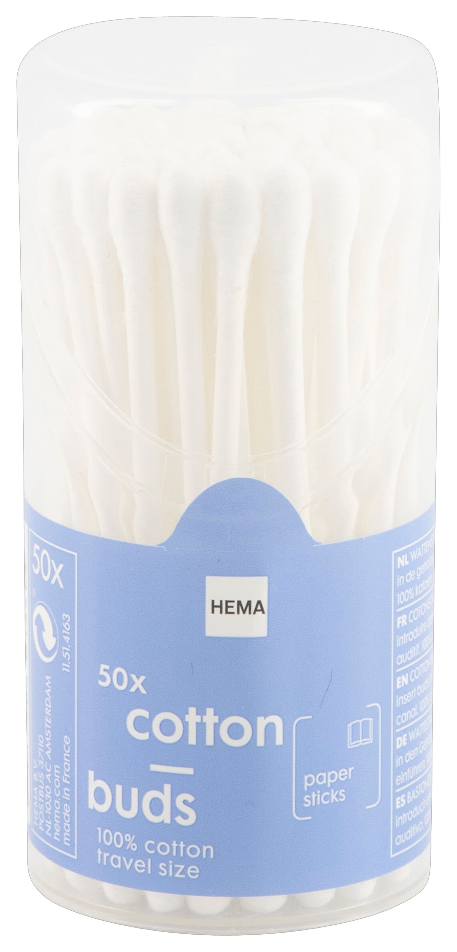 meeneem wattenstaafjes papier - 50 stuks - 11514163 - HEMA