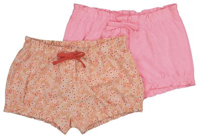 babyshorts - 2 stuks roze - 1000019464 - HEMA