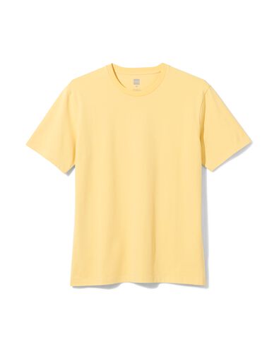 heren t-shirt relaxed fit geel L - 2115446 - HEMA