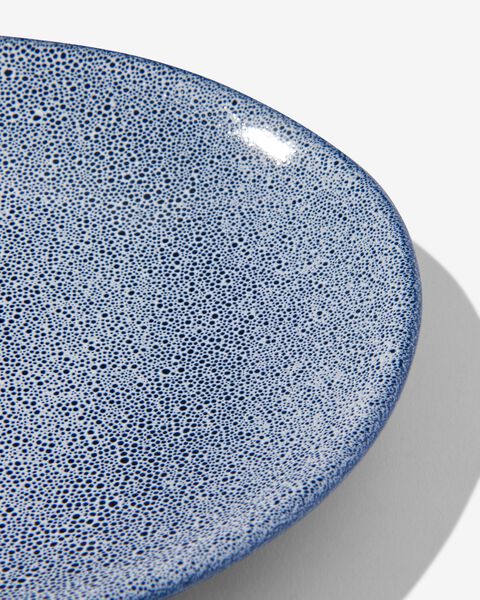 schaal ovaal 30cm Porto reactief glazuur wit/blauw - 9602259 - HEMA
