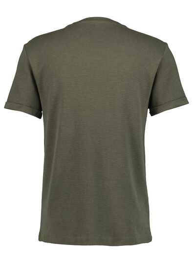 heren t-shirt ribbel groen - 1000014895 - HEMA
