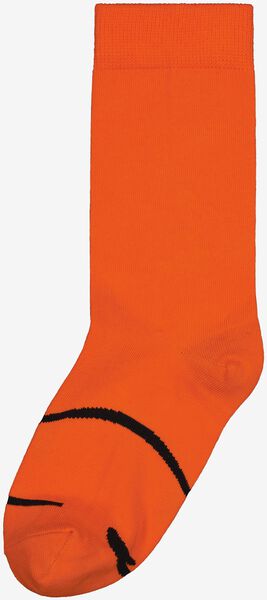 sokken met katoen you make me smile oranje - 1000029360 - HEMA