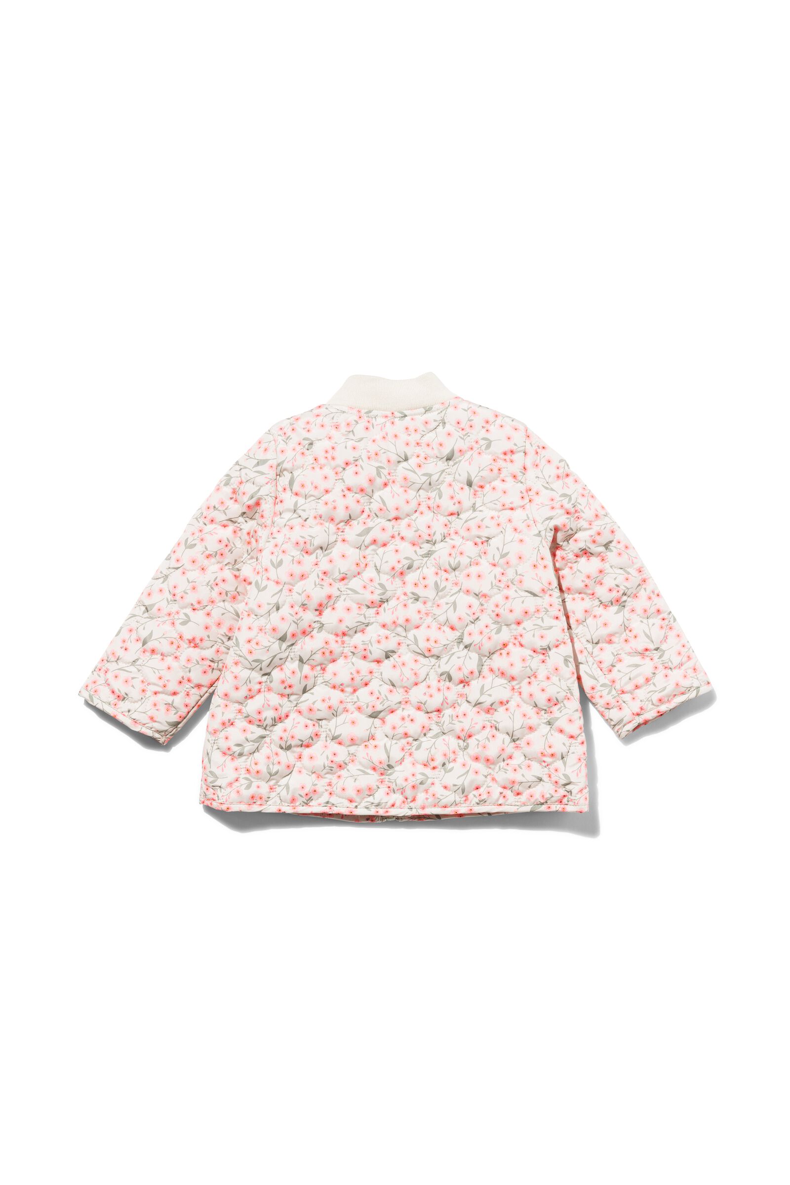 baby jas gevoerd bloemen ecru - 1000029710 - HEMA