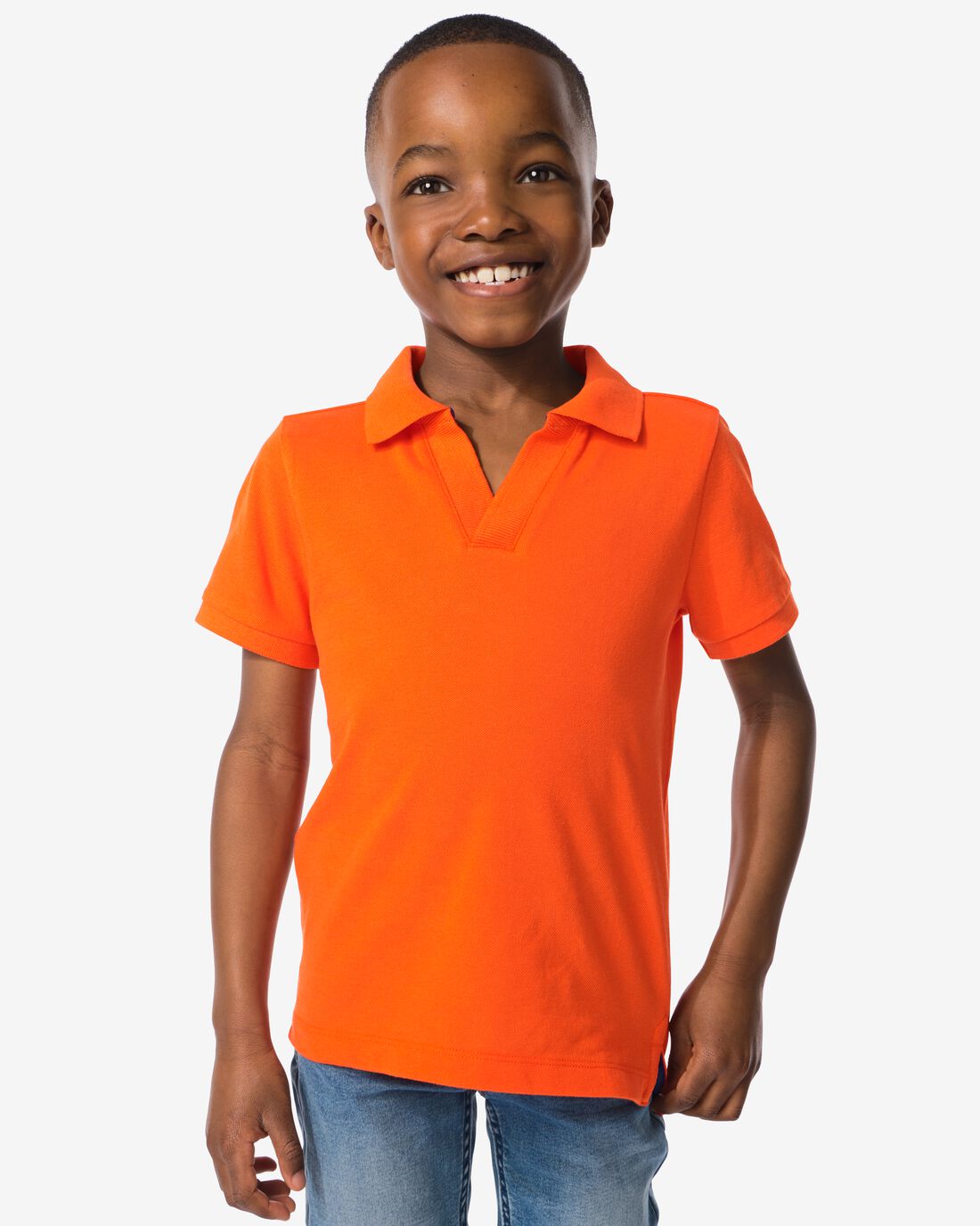 HEMA Kinderpolo Piqué Oranje (oranje)
