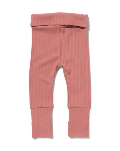 newborn meegroei legging rib roze roze - 1000029877 - HEMA