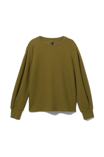 dames sweater Cherry groen groen - 1000028846 - HEMA