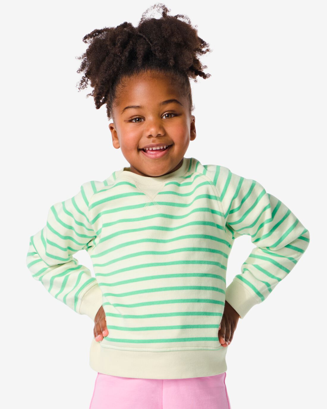 HEMA Kindersweater Strepen Groen (groen)