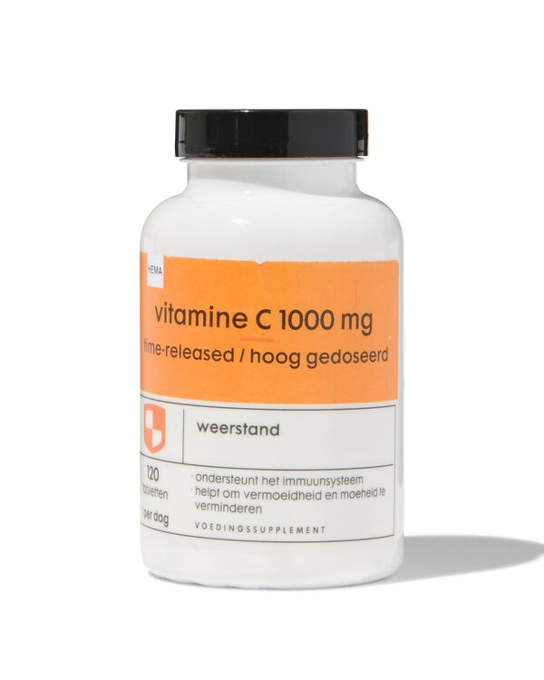 vitamine C 1000mg time released en hoog gedoseerd - 120 stuks - 11402223 - HEMA