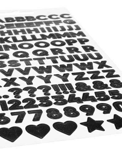 stickers alfabet zwart 19.5x10.5 - 2 vel - 14120200 - HEMA