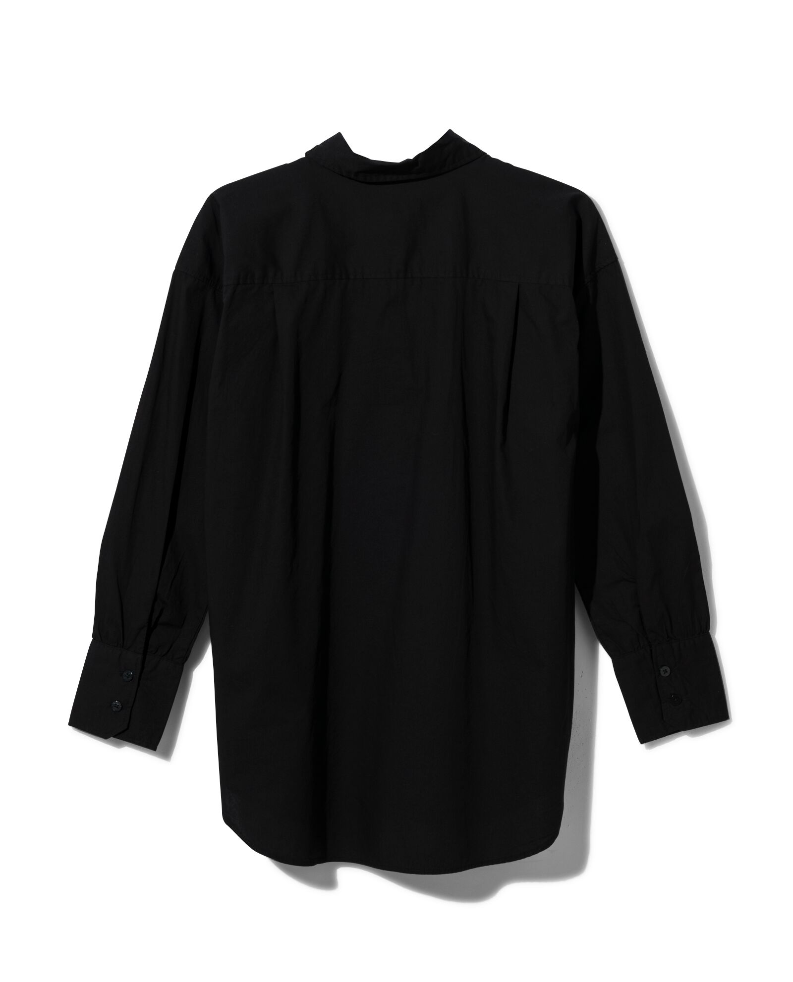 dames blouse poplin India zwart - 1000028865 - HEMA