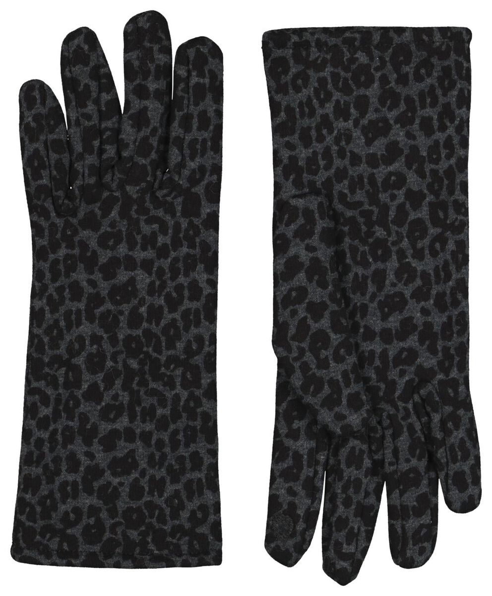 dameshandschoenen touchscreen donkergrijs donkergrijs - 1000015616 - HEMA